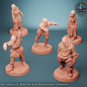 Zombies - D&D RPG Miniature Lost Adventures (Dungeons and Dragons, Pathfinder, Wargaming, Tabletop Games)