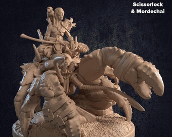 Large Crab - Scissorlock - Dragon Trappers Lodge D&D RPG Miniatures (Dungeons and Dragons, Pathfinder, Wargaming, Tabletop Games)