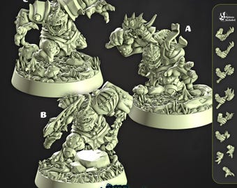 Bullywug Mire Champions - Cast N Play D&D RPG-miniaturen: Mire Volktoads (Dungeons and Dragons, Pathfinder, tafelspellen)