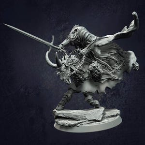 Grimmdark Mini - Kopfloser Reiter - D&D RPG Miniatur Monolith Arts (Dungeons and Dragons, Pathfinder, Tabletop, Tabletop)