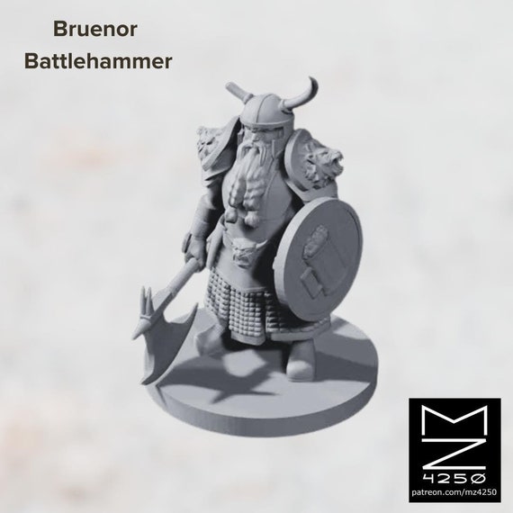 Bruenor Battlehammer Dwarf D&D RPG Miniature - MZ4250 (dungeons