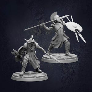 Spear Sentinel Gladiators RPG D&D Miniatures for Dungeons and Dragons, Pathfinder, Tabletop Wargaming