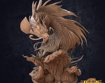 Koi Dragon - Dragon Trappers Lodge D&D RPG Miniatures (Dungeons and Dragons, Pathfinder, Wargaming, Tabletop Games)