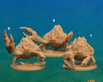 Large Crabs - Dragon Trappers Lodge D&D RPG Miniatures: The Floating Isle (Dungeons and Dragons, Pathfinder, Wargaming, Tabletop Games)