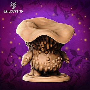 Myconid Mushroom Person Russula D&D RPG Miniature - La Louve 3D (Dungeons and Dragons, Pathfinder, Wargaming, Tabletop Games)