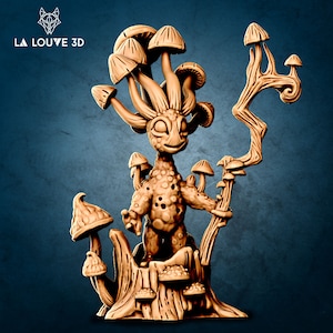 Myconid Druid Mushroom - D&D RPG Miniature - La Louve 3D (Dungeons and Dragons, Pathfinder, Wargaming, Tabletop Games)