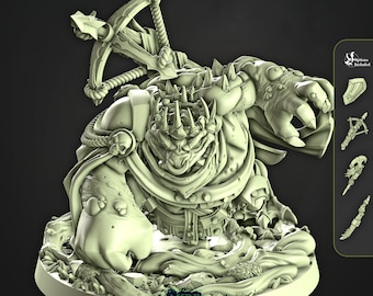 Grote Bullywug Mire Prince - Cast N Play D&D RPG-miniaturen: Mire Volktoads (Dungeons and Dragons, Pathfinder, tafelspellen)