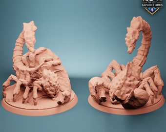 Giant Scorpions - D&D RPG Miniature Lost Adventures (Dungeons and Dragons, Pathfinder, Wargaming, Tabletop Games)