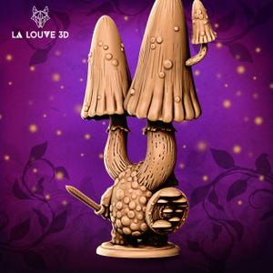 Myconid Coprinus - D&D RPG Miniature - La Louve 3D (Dungeons and Dragons, Pathfinder, Wargaming, Tabletop Games)