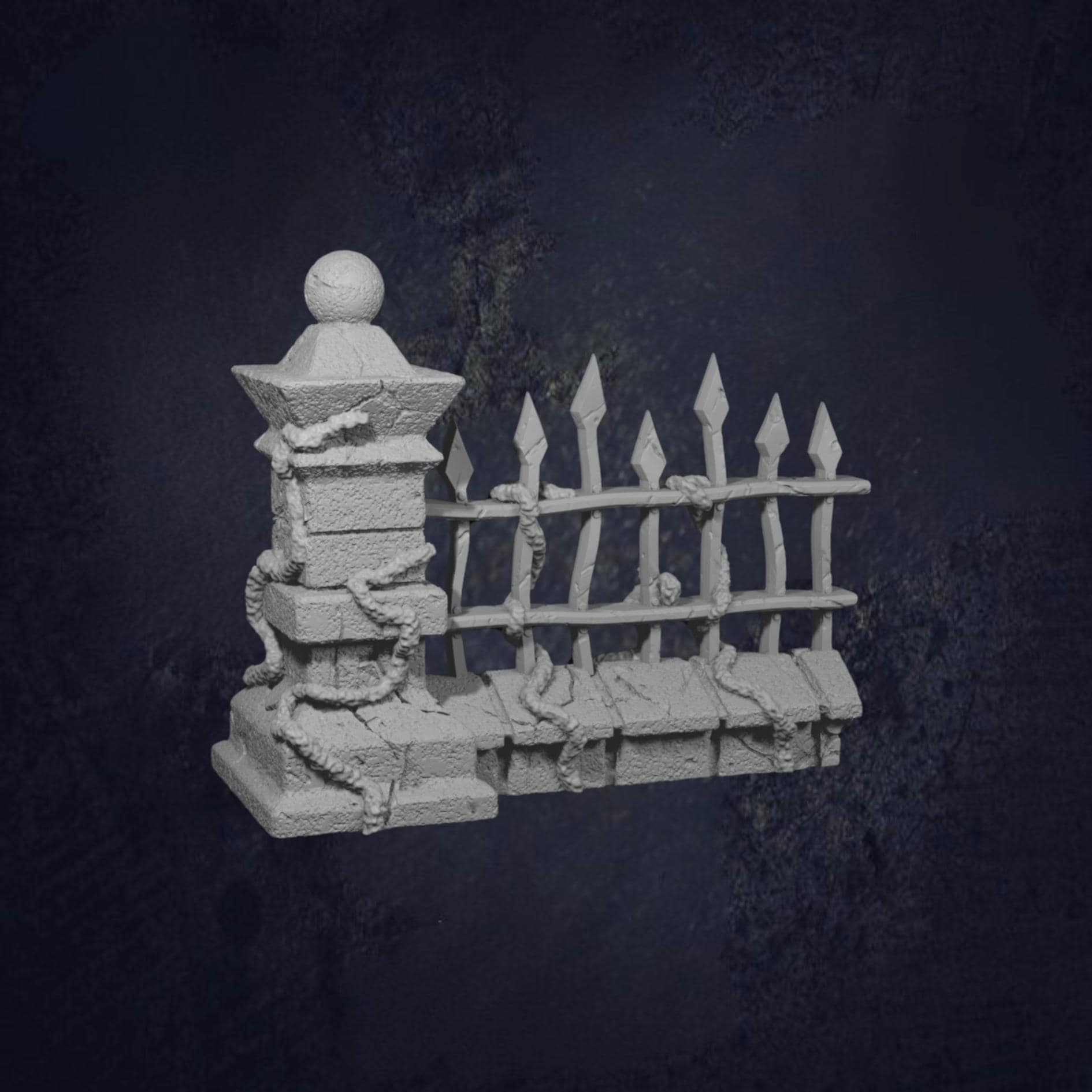 Cemetrary Trapper Cemetery Gate and Fences D&D RPG Terrain Dragon Trappers Lodge ...