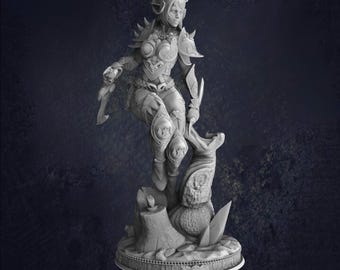 Female Tiefling Rogue Orlena D&D RPG Miniature DM Stash (Dungeons and Dragons, Pathfinder, Wargaming, Tabletop Games)