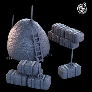 Hay Blocks Cast N Play D&D RPG Terrain: (Dungeons and Dragons, Pathfinder, Wargaming, Tabletop Games)