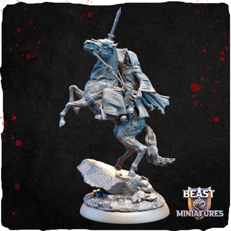 Grim Rider Skeleton Horseman Dnd RPG Terrain Beast Miniatures dungeons