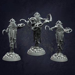 Necromancer Grimdark Mini - D&D RPG Miniature Monolith Arts (Dungeons and Dragons, Pathfinder, Wargaming, Tabletop Games)