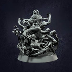 Cursed Summoner Grimdark Mini - D&D RPG Miniature Monolith Arts (Dungeons and Dragons, Pathfinder, Wargaming, Tabletop Games)