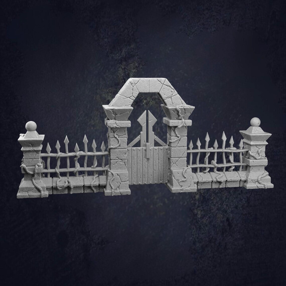 Cemetrary Trapper Cemetery Gate and Fences D&D RPG Terrain Dragon Trappers Lodge ...
