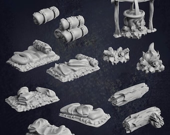 Bandit Camp Props D&D RPG Terrain Cast N Play for Dungeons and Dragons, Pathfinder, Wargaming, Tabletop Games