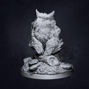 Owlbear Monstrosity D&D RPG Miniature STLFlix (Dungeons and Dragons, Pathfinder, Wargaming, Tabletop Games)