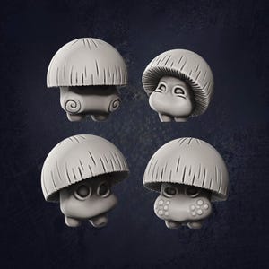 Companion Mushrooms D&D RPG Miniature - La Louve 3D (Dungeons and Dragons, Pathfinder, Wargaming, Tabletop Games)