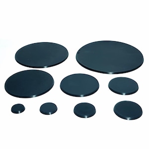 Black Round Miniature Bases – Plain Plastic Bases in Various Sizes– For D&D, Wargaming, Tabletop RPG Minis