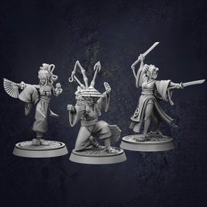 Martial Monk Fighters - D&D RPG Miniature Cast N Play (Dungeons and Dragons, Pathfinder, Wargaming, Tabletop Games)