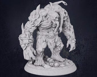 Flesh Golem D&D RPG Miniature STLFlix (Dungeons and Dragons, Pathfinder, Wargaming, Tabletop Games)