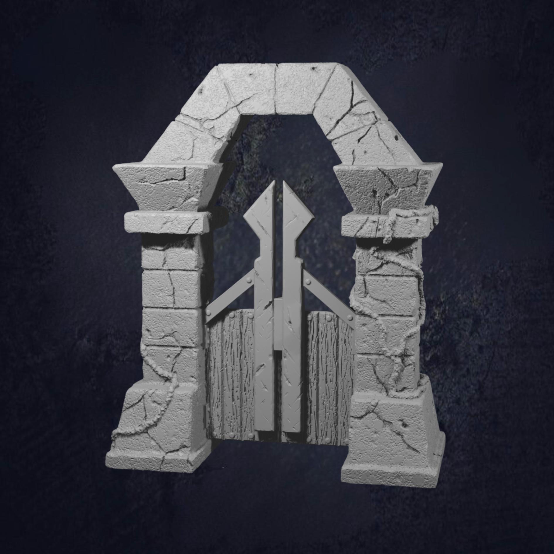 Cemetrary Trapper Cemetery Gate and Fences D&D RPG Terrain Dragon Trappers Lodge ...