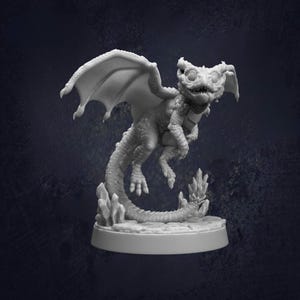 Frostkite Wyrmling D&D RPG Miniature Dragon Trappers Lodge (Dungeons and Dragons, Pathfinder, Wargaming, Tabletop Games)
