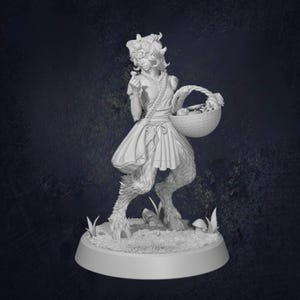 Female Faun Ferne D&D RPG Miniature STLFlix Cripta Studios (Dungeons and Dragons, Pathfinder, Wargaming, Tabletop Games)