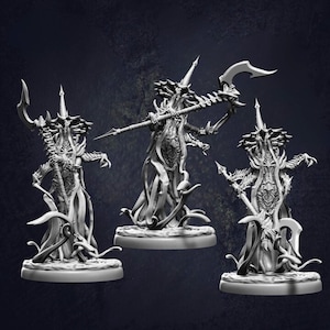 Mad Wizard Undead Necromancer - D&D RPG Miniature Monolith Arts (Dungeons and Dragons, Pathfinder, Wargaming, Tabletop Games)