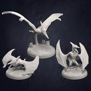 Pterodactyl Dinosaur RPG Miniatures Dragon Trappers Lodge – D&D and other TTRPGs Resin Models