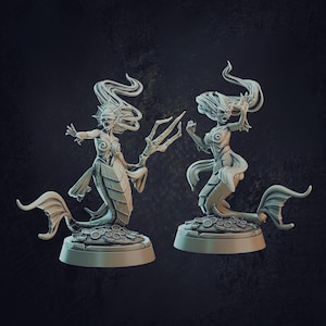 Mermaids D&D RPG Miniature Cast N Play (Dungeons and Dragons, Pathfinder, Wargaming, Tabletop Games)