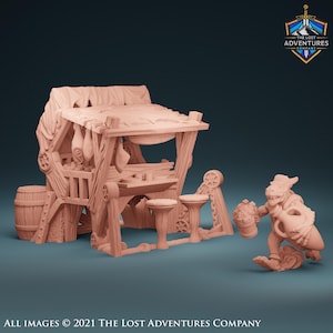 フードカート D&D RPG テレイン ロスト アドベンチャー (ダンジョンズ&ドラゴンズ、パスファインダー、ウォーゲーミング、テーブルトップ ゲーム)