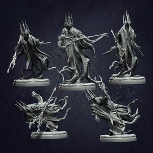 Ghost Mage Grimdark Mini - D&D RPG Miniature Monolith Arts (Dungeons and Dragons, Pathfinder, Wargaming, Tabletop Games)