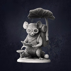 Jerbeen Mouse Adventurer - D&D RPG Miniature - La Louve 3D (Dungeons and Dragons, Pathfinder, Wargaming, Tabletop Games)