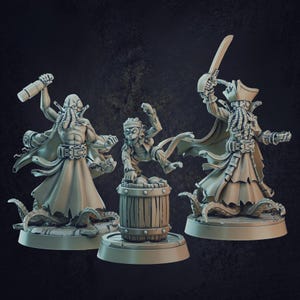 Pirate Captain D&D RPG Miniature Cast N Play (Dungeons and Dragons, Pathfinder, Wargaming, Tabletop Games)