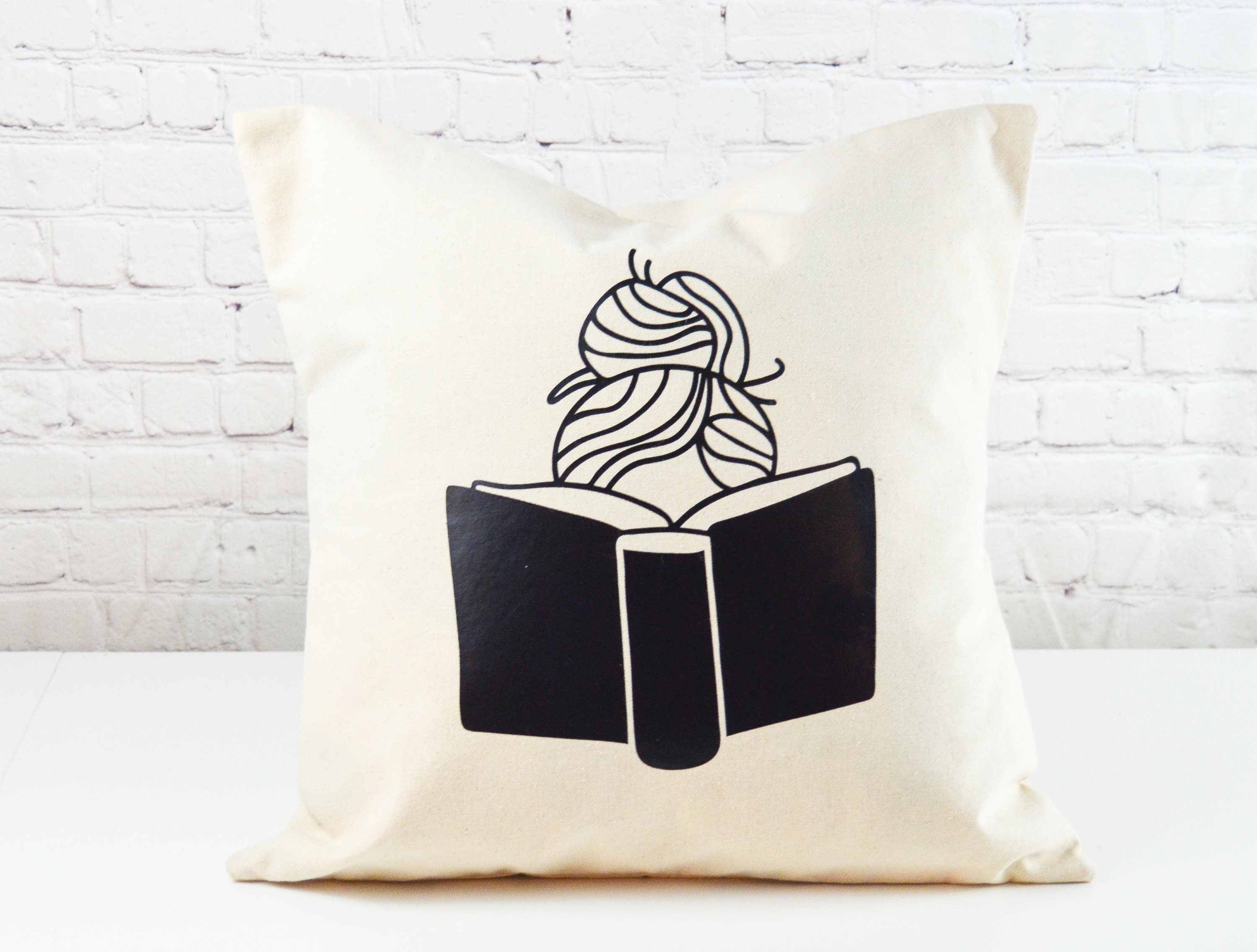 Book Lovers Pillow Cover Gift for Reader Home Decor Etsy
