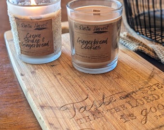Gingerbread Cookies Soy Candle, Wood Wick Christmas Scent