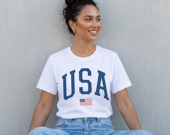 Camiseta USA Comfort Colors / Estilo patriótico americano / Cuatro de Julio / Gráfico de EE. UU. / Patriótico de verano / Fin de semana en el lago