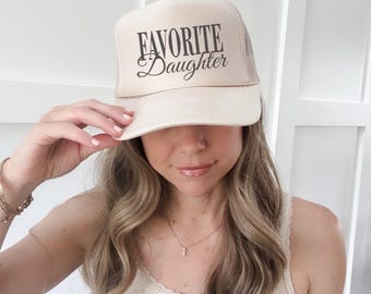 Gorra de camionero para hija favorita / Gorra de malla de espuma / Lindo regalo para hija / Gorra moderna para mamá e hija