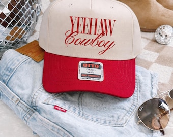 Gorra de camionero de vaquero Yeehaw / Gorra de malla de espuma estilo western / Gorra de vaquero estética / Gorra de concierto country / Gorra estilo western