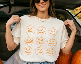 Vintage Jack O Lantern Pumpkin Shirt, Halloween Pumpkin ,  Pumpkin Patch Outfit, Cute Fall , Autumn Graphic Tee