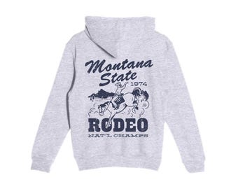 Montana State Rodeo Youth Hoodie | Western Cowboy Graphic Hoodie | Kids Rodeo Sweatshirt | Vintage Western Hoodie | Youth Western Clothing