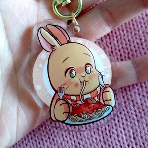 Spaghetti Bun Acrylic Charm image 2