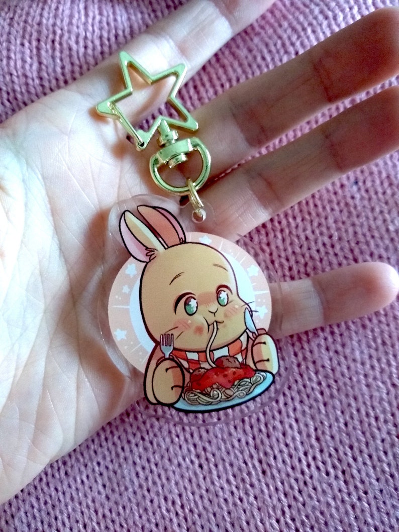 Spaghetti Bun Acrylic Charm image 2