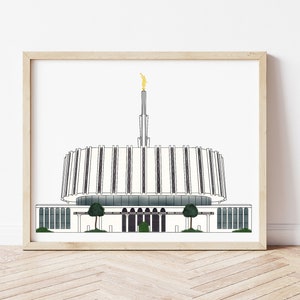 Original Ogden Temple Print, Ogden Temple Wall Art, Old Ogden Temple Printable Décor