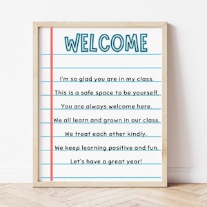 Carta de bienvenida del profesor, Primer día de clases, Bienvenida al colegio imprimible, Regreso al colegio, Bienvenida a clase, Regalo para estudiante