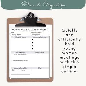 LDS Young Women's Meeting Outline, Young Womens Class Meeting, Young ...