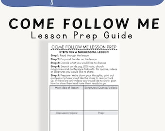 LDS Come, Follow Me Lesson Prep Guide - Digital Download