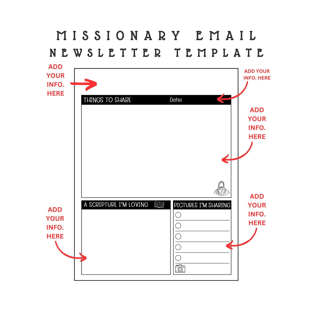 LDS Missionary Email Template, Missionary Spotlight, LDS Printable, Latter Day Saint Missionary